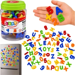 Magnetična slova, znamenke i matematički simboli u staklenci – 79 dijelova