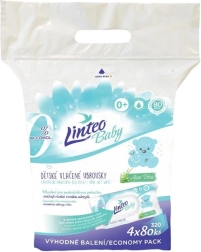 Dječje vlažne maramice Linteo Baby s aloe verom, 4×80 kom