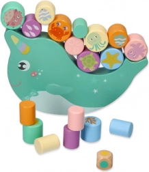 Drvena balansirajuća igra – balansirajući narval