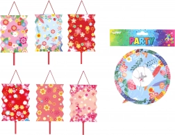 Lampion valjak 16 cm s cvjetnim uzorkom