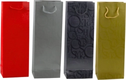 Poklon-vrećica za bocu s reljefnim natpisima 35 × 12 × 9 cm