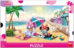 Puzzle DINO Minnie i Daisy na plaži 15 dijelova