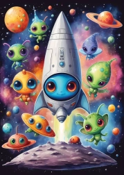 Yazz puzzle izvanzemaljci 1000 dijelova