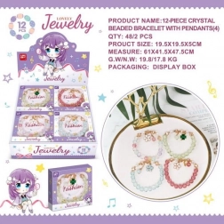 Perlasti narukvica s cvjetnim motivom