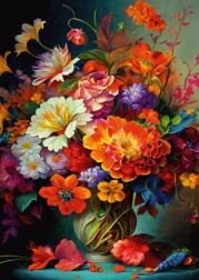 dino puzzle cvijeće u vazi 1000 dijelova