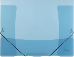 Mapa s gumicom Lines plava prozirna