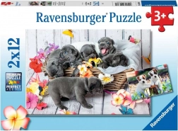 Ravensburger puzzle Slatka štenad 2×12 dijelova