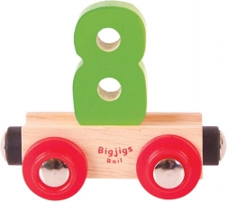 Vagon s brojem 8 za drvene željezničke pruge BIGJIGS RAIL