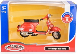 Model skutera Vespa 200 Rally 1:18 crveni (1976)