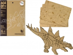 drvene 3D slagalice stegosaurus – edukativna slagalica, 41 dijelova