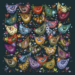 Kvadratne puzzle Palapeli – hrpa pilića, 239 dijelova