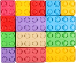 konstrukcijski set šarene ciglice junior 60 kom MARIOINEX