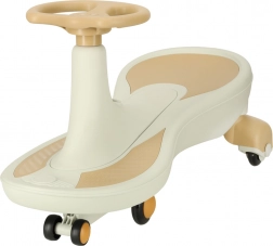 Gravitacijsko vozilo s LED kotačima i glazbom, 76 cm, bež‑bijelo, nosivost 100 kg