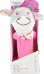 Piskajuća zvečka ružičasta kravica za bebe