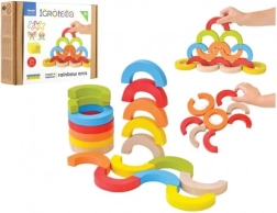 Drvena balansirajuća mozaika – dužine duge lukovi, 24 dijela