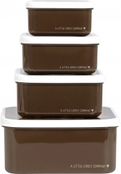 Set od četiri kutije za užinu A Little Lovely Company – Medvjedi