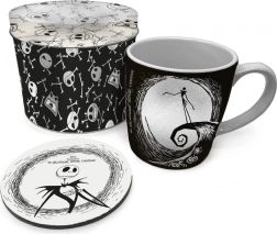 Poklon set THE NIGHTMARE BEFORE CHRISTMAS – šalica 315 ml, pluto podložak i limena kutija