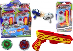 Izbacivački pištolj s 2 metalna žiroskopa sa svjetlima – crvena