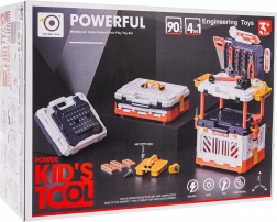 Dječji radni stol 4u1 s alatom 90 dijelova