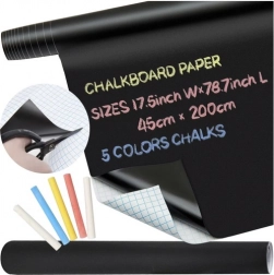 samoljepljive ploče za kredu XXL 45 × 200 cm s kredama