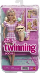 Barbie dvostruki kostim s mašnom – lutka s psićem