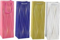 Poklon-vrećica za bocu s blistavim valovima