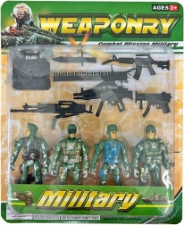 vojnici Warfare borbeno komandno figurice 8 cm, set 4 kom