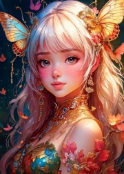 Puzzle BLUEBIRD Djevojka s leptirima 300 dijelova