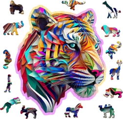 Drvene puzzle šareni tigar 150 dijelova WOODEN CITY