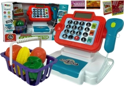 Dječja blagajna s kalkulatorom i košaricom za povrće