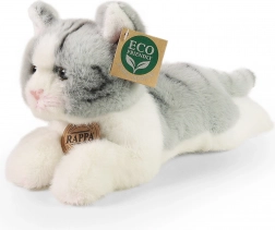 pliš mačka siva ležeća 20 cm ECO-FRIENDLY