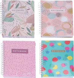 Spiralna bilježnica A5, crtana, 100 listova, mix motiva