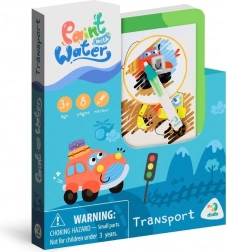 čarobno slikanje vodom prijevoz – bojanke 12 × 14 cm s kistom, 8 listova