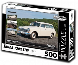 Puzzle RETRO-AUTA Škoda 1202 STW sanitetsko vozilo (1961) – 500 dijelova