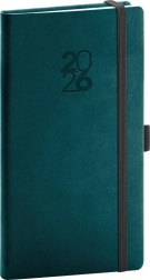 Džepni planer Aprint Top u petrolej boji s držačem za olovku