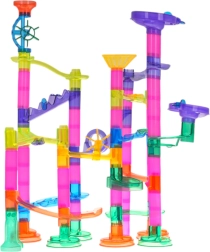 Konstruktor za stazu s kuglicama, 105 dijelova sa svjetlećim kuglicama