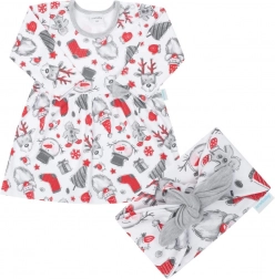 Dječje pamučne haljine s trakom za kosu New Baby Christmas