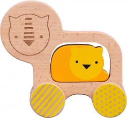 Drveni lav na kotačićima od Petit Collage