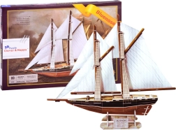 3D puzzle jedrilica BLUENOSE – drveni model broda