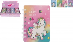 Spiralna bilježnica s motivom jednoroga 9,5 × 12 cm