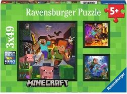 Puzzle Ravensburger Minecraft Biomi 3x49 kom