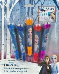 Set žigova 2u1 Frozen – kreativni flomasteri s valjkastim žigom