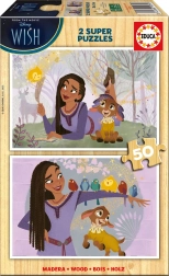 EDUCA drvene puzzle Želje 2×50 dijelova