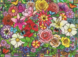 Ravensburger puzzle Cvjetni svijet Tiffany XXL 100 dijelova