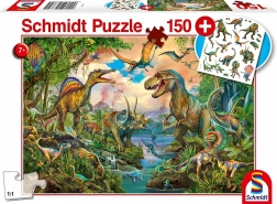 Puzzle dinosauri 150 dijelova + tetovaže SCHMIDT