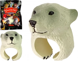 Podesivi dječji prsten s glavom polarnog medvjeda