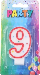 Zabavna svijeća Broj 9 Crvena