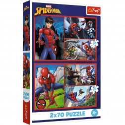 Puzzle 2x70 - Pavouče priče Disney Marvel Spiderman