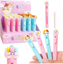 Izvlačna gumica s figuricom mačke plava ružičasta