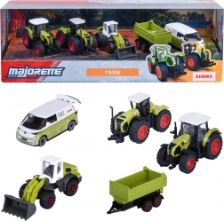 Majorette Claas Farm set 5 vozila – traktori, prikolica i Volkswagen